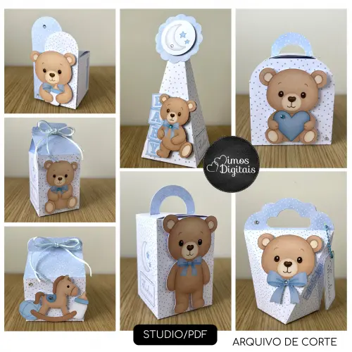 Arquivo de Corte - Chá de Bebê Ursinho Azul - 0113