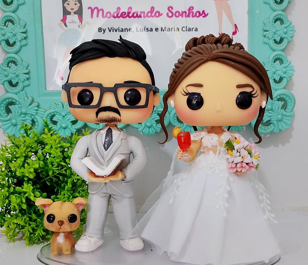 Noivinhos Funko Pop Personalizados em Biscuit