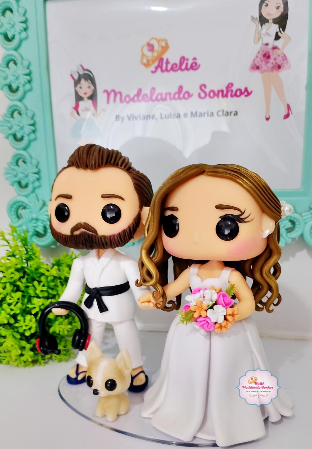 Noivinhos Funko Pop Personalizados em Biscuit
