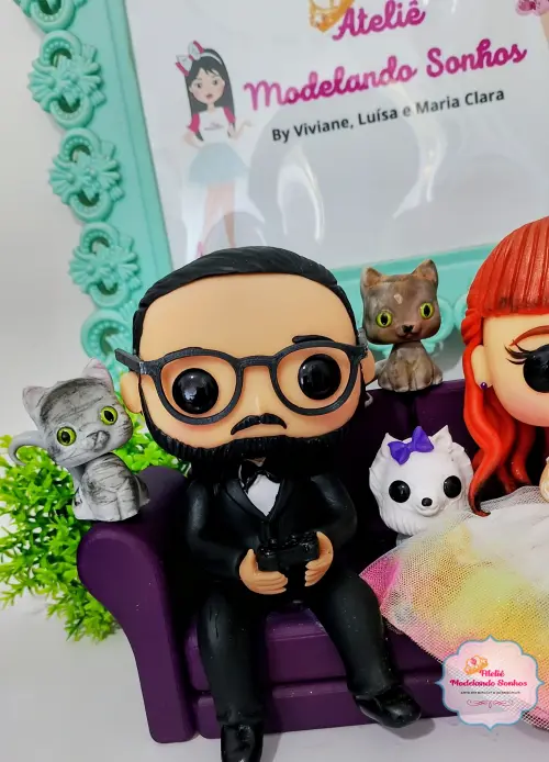 Noivinhos Funko Pop Personalizados em Biscuit - Sofazinho