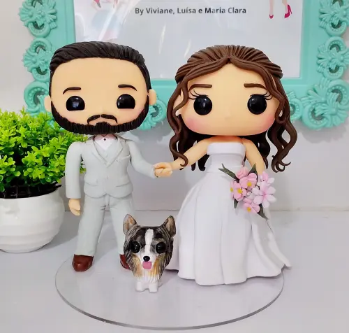 Noivinhos Funko Pop Personalizados em Biscuit