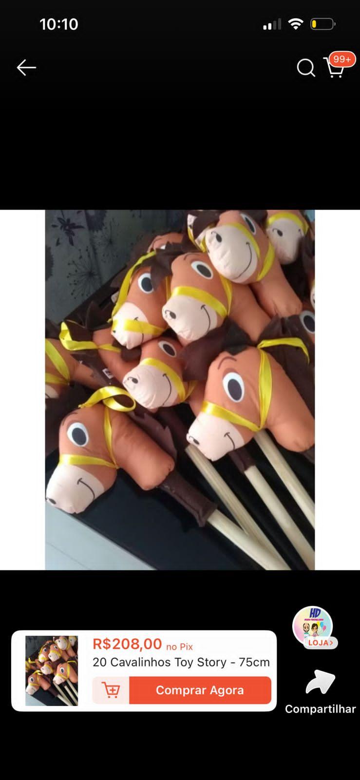 10 Cavalinhos de Pau - Toy Story - 75cm