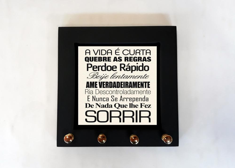 Porta Chaves Frase Sorrir