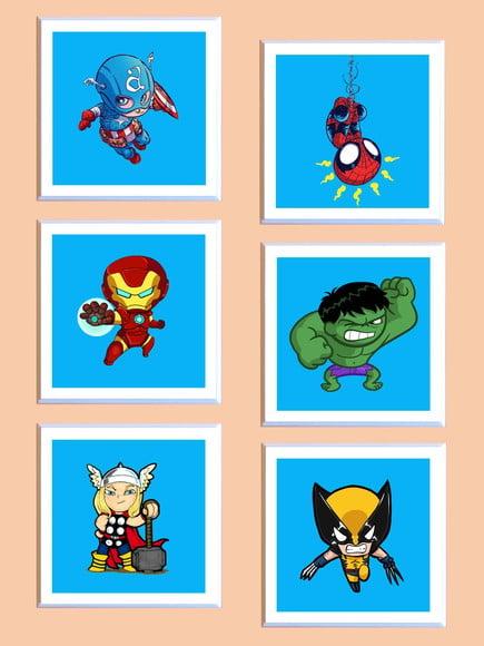 Conjunto de Quadros Herois Babies