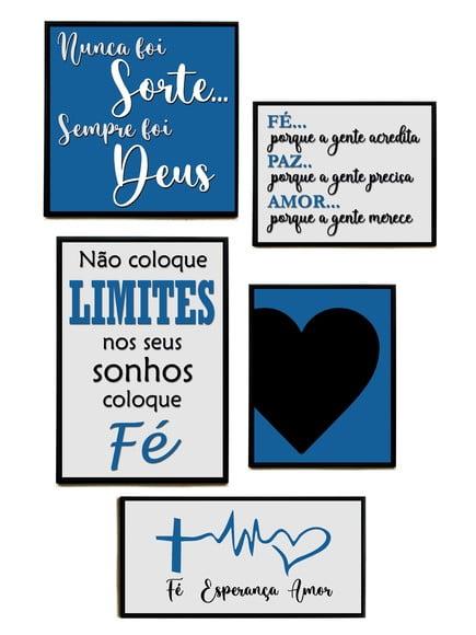 Conjunto de Quadros Fé Esperança Amor