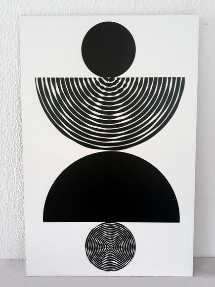 Dupla de Placas Impressão Uv Figuras Geométricas Pb