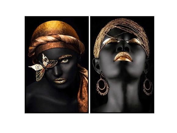 Dupla de Placas Impressão Uv Mulheres Negras