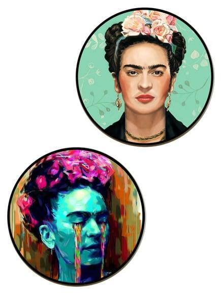 Dupla de Placas Redondas 30cm Frida 02
