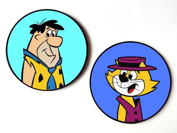 Dupla de Placas Redondas Fred e Manda Chuva