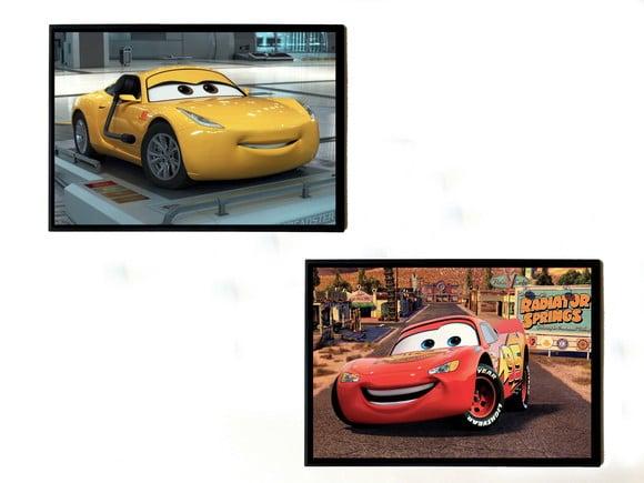 Dupla de quadros Carros Mcqueen e Cruz