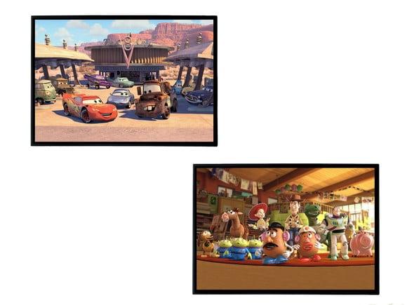 Dupla de Quadros Carros e Toy Story