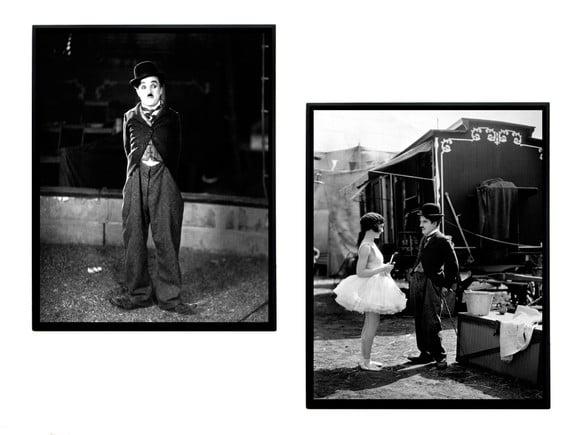 Dupla de Quadros Charles Chaplin o Circo