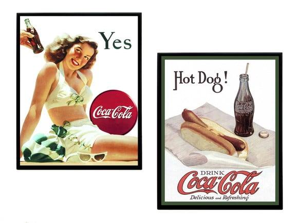 Dupla de Quadros Coca Cola Vintage 02