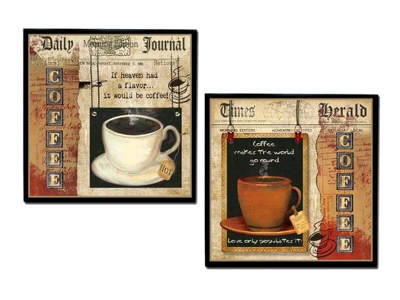Dupla de Quadros Coffee Jornal