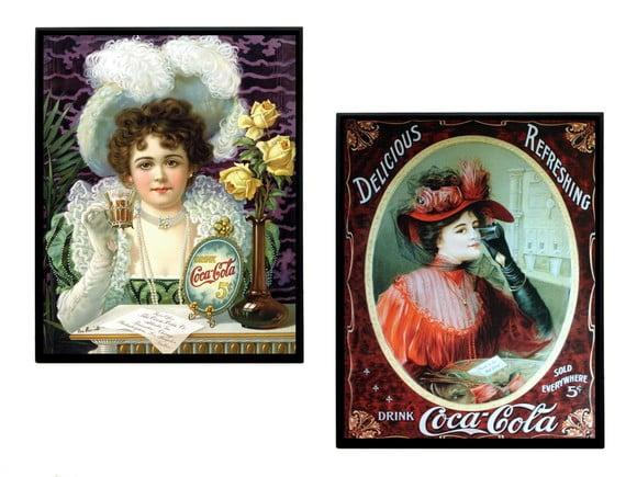 Dupla de Quadros Coca Cola Vintage 01
