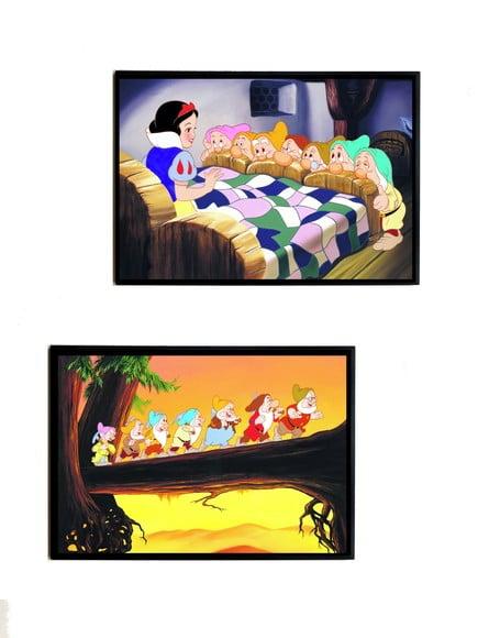Dupla de Quadros Disney Branca de Neve e os Sete Anões