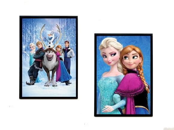 Dupla de Quadros Disney Frozen