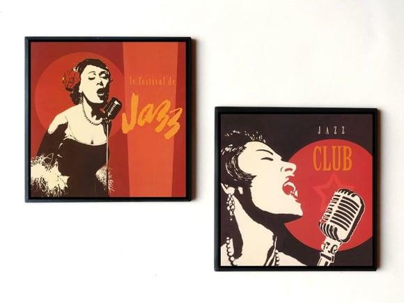 Dupla de quadros Jazz (Cantoras)