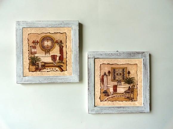 Dupla de Quadros para Banheiro