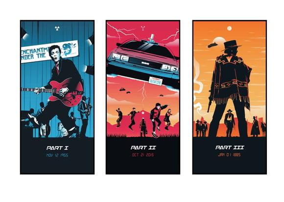 Jogo de Placas de Volta para o Futuro Minimalista