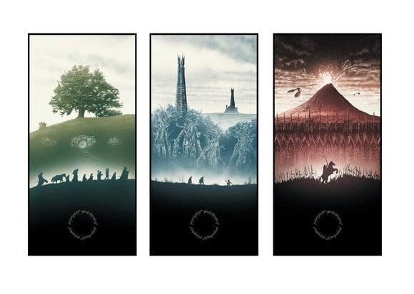 Jogo de Placas Senhor dos Anéis Minimalista