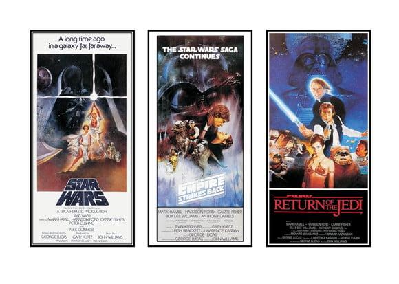 Jogo de Placas Decorativas Cartazes Star Wars