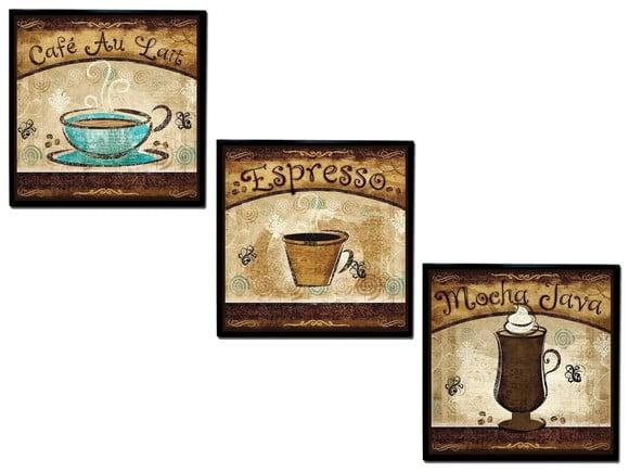 Jogo de quadros Café Marrom