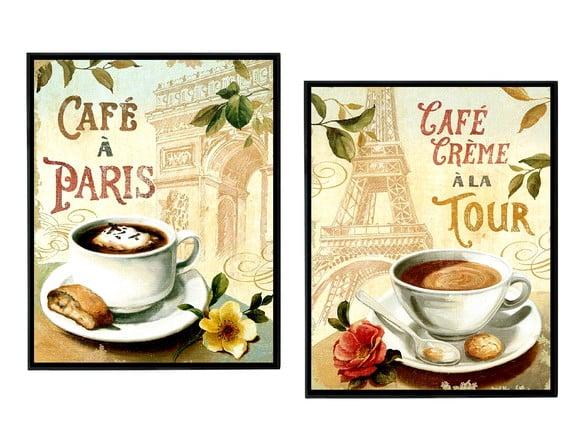Jogo de quadros Café Paris