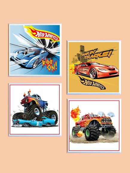 Jogo de Quadros Hot Wheels e Monster Trucks