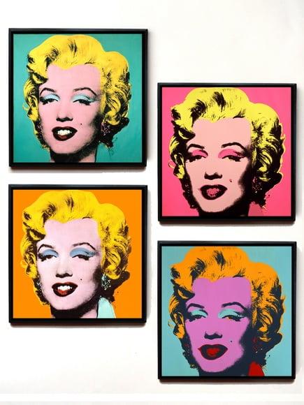 Jogo de Quadros Marilyn Monroe (pop art)