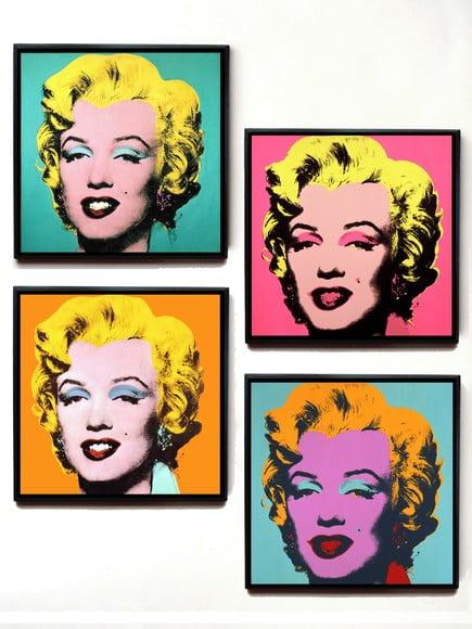 Jogo de Quadros Marilyn Monroe Pop Art