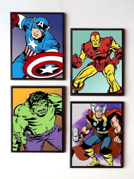 Jogo de quadros Vingadores