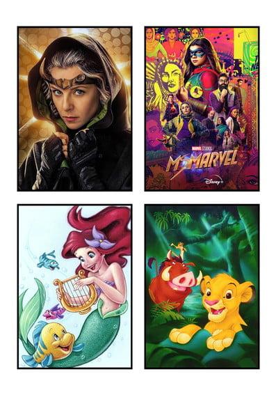 Kit de Placas Decorativas Disney