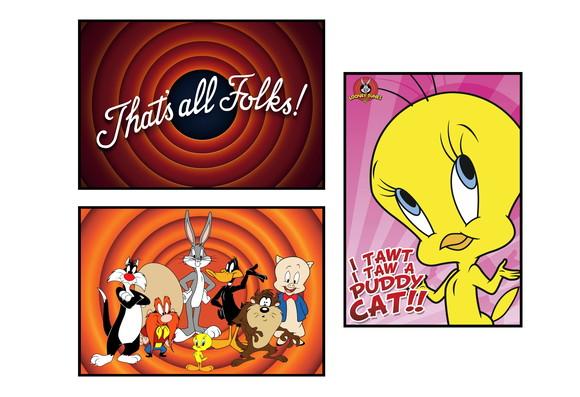 Kit de Placas Decorativas Looney Tunes