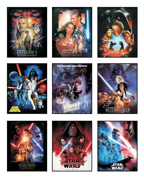 Kit de Placas Decorativas Star Wars Trilogias