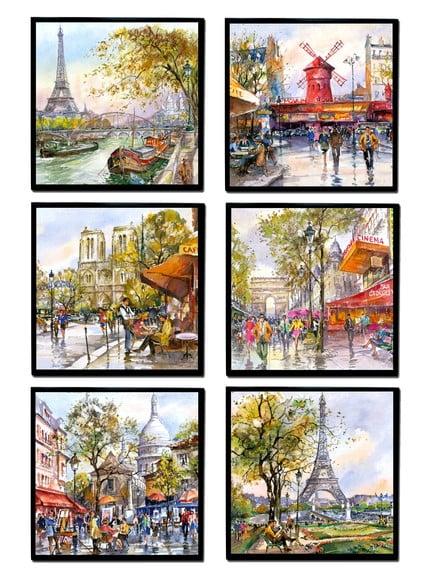 Kit de Quadros Paris 18x18cm