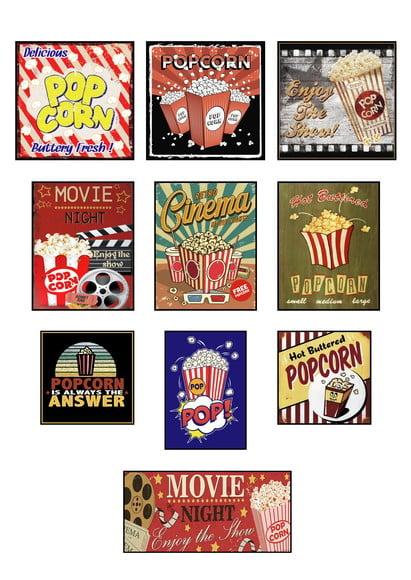 Kit de Quadros Pipoca (popcorn)