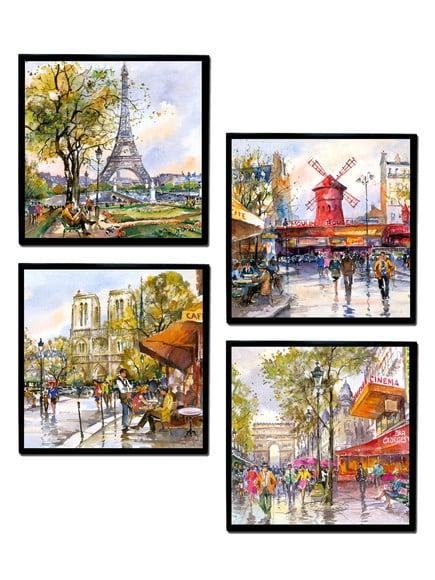 Kit de Quadros Paris 24x24cm