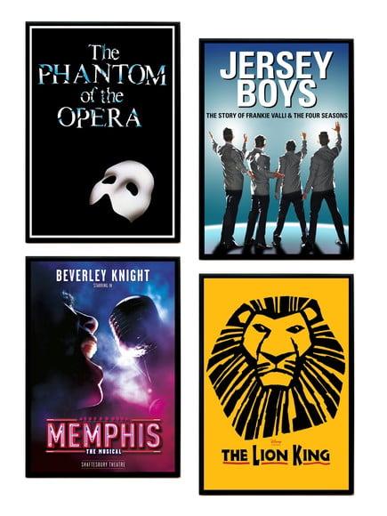 Kit de Quadros Musicais Broadway