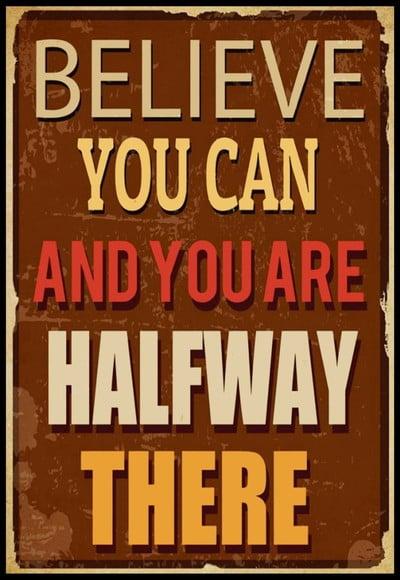 Placa Decorativa Believe You Can