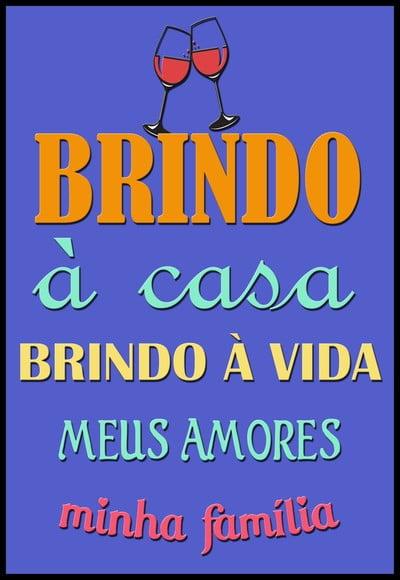 Placa Decorativa Brindo à Casa
