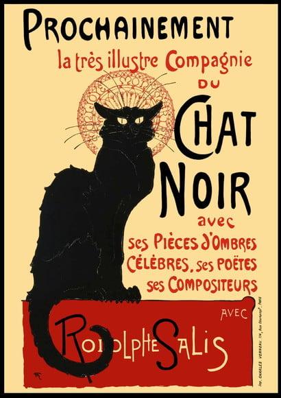 Placa Decorativa Chat Noir