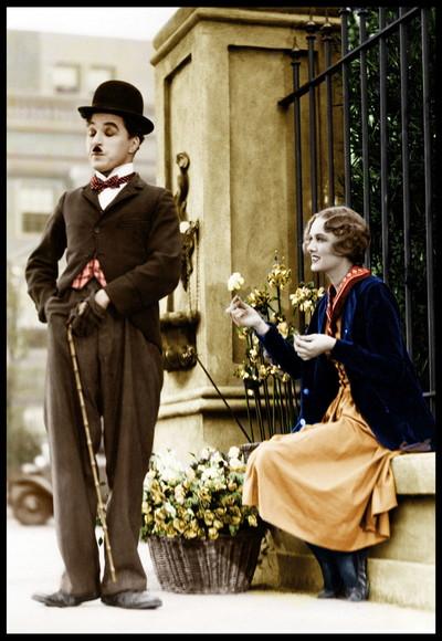 Placa Decorativa Chaplin Colorido