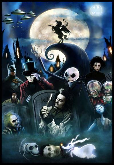 Placa Decorativa Filmes Tim Burton