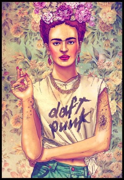 Placa Decorativa Frida Daft Punk