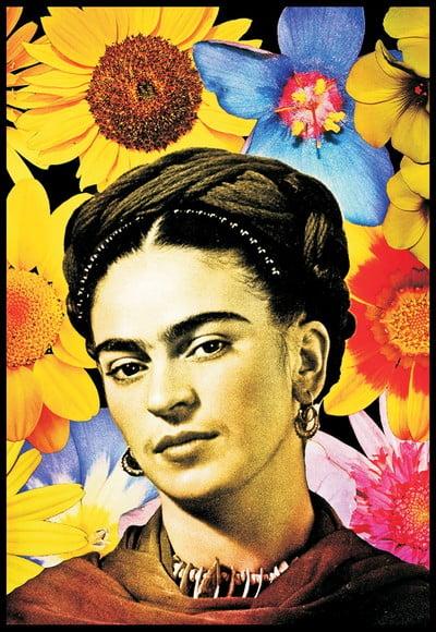 Placa Decorativa Frida Girassol