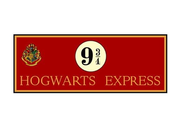 Placa Decorativa Harry Potter Hogwarts Express 9 3/4