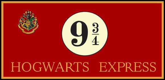 Placa Decorativa Harry Potter Hogwarts Express
