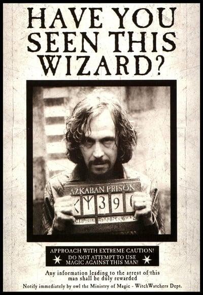 Placa Decorativa Harry Potter Sirius Black
