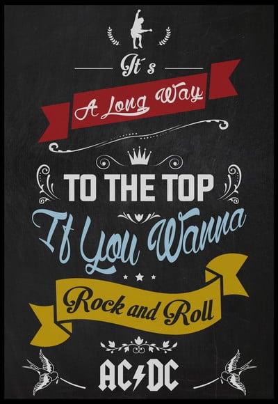 Placa Decorativa It's a Long Way To The Top Ac/dc